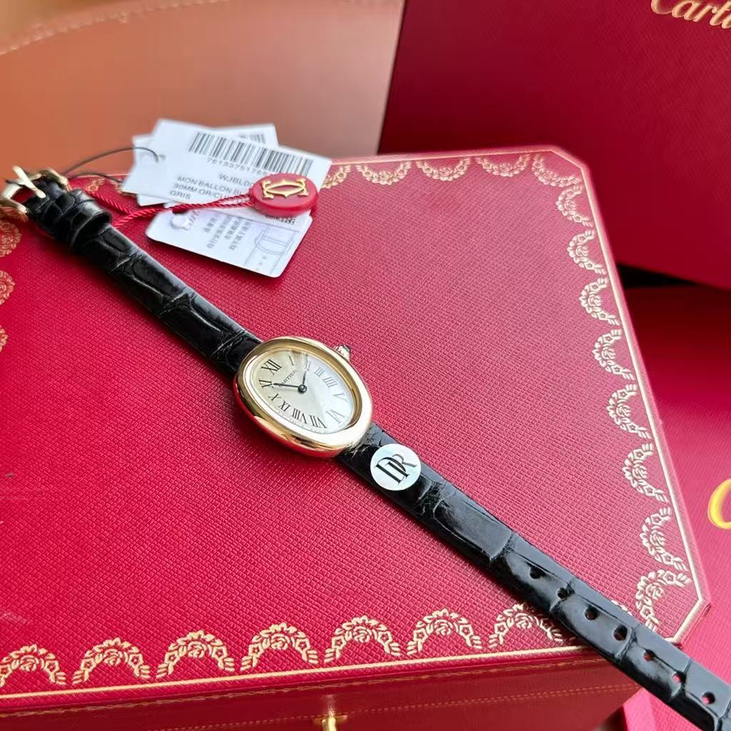 2d296a30592f0a8525704a3837f55619 Cartier Santos-Dumont – Men's 18K Yellow Gold Automatic Watch Set with White Dial, Roman Numerals, and Integrated Bracelet - 图片 1