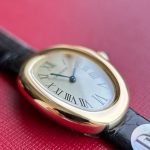 Cartier Santos-Dumont – Men's 18K Yellow Gold Automatic Watch Set with White Dial, Roman Numerals, and Integrated Bracelet - 图片 6