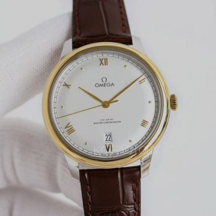 Omega De Ville – Gold-Tone Dial with Roman Numerals and Brown Alligator Leather Strap