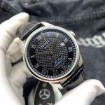 Tissot Le Locle Automatic Watch – Stainless Steel Case, White Dial with Roman Numerals, Black Leather Strap