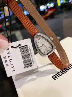 Bvlgari Serpenti – Women's Diamond-Encrusted Teardrop Watch with Black Alligator Strap and White Dial - 图片 7