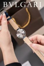 Bvlgari Serpenti – Women's Dual Watch Set with Starry Night Dials, Diamond Bezels, and Leather Straps in Blue & Black - 图片 4