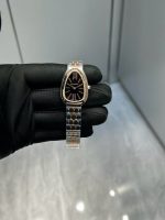 Bvlgari Serpenti – Women's Two-Tone Gold Bracelet Watch with Black Dial, Ruby Crown, and Iconic Snake Design