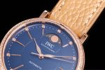 IWC Schaffhausen Women's Automatic Watch with Blue Dial, Moon Phase & Diamond Bezel – Elegant Swiss Timepiece - 图片 3