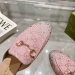 Gucci Olive Green GG Monogram Slides – Iconic Horsebit Buckle, Embossed Pattern, Original Box & Dust Bag - 图片 8