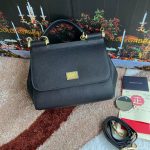 Dolce & Gabbana-Style Mini Flap Bag – Saffiano Leather with Gold-Tone Logo Plate (8 Colors Available) - 图片 5