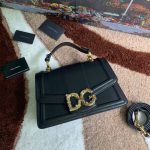 Dolce & Gabbana-Style Mini Flap Bag – Saffiano Leather with Gold-Tone Logo Plate (6 Colors Available) - 图片 9