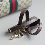 Gucci-Style Top Handle Mini Bag – Beige GG Monogram Canvas with Red & Green Web Stripe, Double G Buckle & Brown Leather Trim - 图片 9