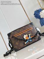 Louis Vuitton-Style Keepall Mini Bag – Black Monogram Canvas with Full-Metal Hardware