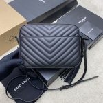 Saint Laurent-Style Tote Bag – Burgundy Quilted Leather with Metallic YSL Logo & Dual Handles – Designer-Inspired Work & Travel Bag for Women - 图片 10