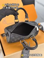 Louis Vuitton-Style Pochette Mini Bag – Monogram Canvas with Yellow Leather Trim & A-Grade Full-Metal Hardware - 图片 10