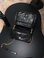 Saint Laurent-Style Tote Bag – Burgundy Quilted Leather with Metallic YSL Logo & Dual Handles – Designer-Inspired Work & Travel Bag for Women - 图片 8