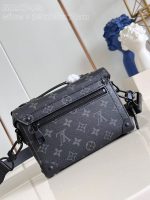 Louis Vuitton-Style Trunk Mini Bag – Black Monogram Leather with All-Black Hardware & Signature Lock Design (M11743)