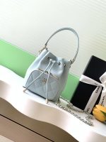 Chanel-Style Mini Bucket Bag – Quilted Leather with Drawstring Top & Gold-Tone Chain (Multi-Color Available) - 图片 10