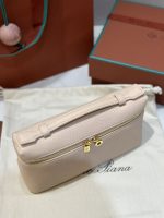 Loro Piana-Style Mini Box Bag – Premium Pebbled Leather, Iconic Lock Clasp, Designer Handbag with Detachable Strap in Multiple Colors - 图片 17