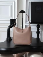 Saint Laurent-Style Tote Bag – Burgundy Quilted Leather with Metallic YSL Logo & Dual Handles – Designer-Inspired Work & Travel Bag for Women - 图片 4