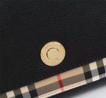 Burberry Mini Crossbody Bag – Black Grain Leather, Logo Webbing Strap, Designer Handbag - 图片 8