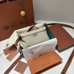 Loro Piana-Style Mini Box Bag – Premium Pebbled Leather, Iconic Lock Clasp, Designer Handbag with Detachable Strap in Multiple Colors - 图片 8