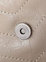 Saint Laurent-Style Tote Bag – Burgundy Quilted Leather with Metallic YSL Logo & Dual Handles – Designer-Inspired Work & Travel Bag for Women - 图片 9