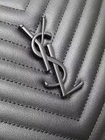 Saint Laurent-Style Tote Bag – Burgundy Quilted Leather with Metallic YSL Logo & Dual Handles – Designer-Inspired Work & Travel Bag for Women - 图片 9