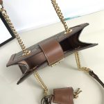 Gucci-Style Padlock Mini Bag – Beige GG Monogram Canvas with Brown Leather Trim & Gold-Tone Lock Clasp - 图片 9