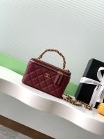 Chanel-Style Mini Box Bag – Quilted Caviar Leather with Gold-Tone Chain & CC Logo (6 Colors Available) - 图片 7