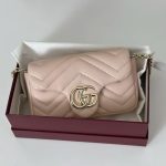 Gucci-Style Marmont Mini Shoulder Bag – Caramel Quilted Leather with Silver-Tone Double G Buckle & Chain Strap - 图片 5