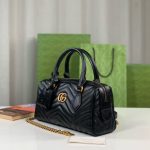 Gucci-Style Marmont Mini Bag – Black Quilted Leather with Gold-Tone GG Logo & Chain Strap - 图片 18