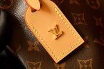 Louis Vuitton-Style Neverfull Tote Bag – Brown Monogram Canvas with Tan Leather Trim & Removable Shoulder Strap - 图片 5