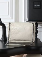 Saint Laurent-Style Tote Bag – Burgundy Quilted Leather with Metallic YSL Logo & Dual Handles – Designer-Inspired Work & Travel Bag for Women - 图片 8