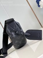 Louis Vuitton-Style New Moon Bag – Black Monogram Leather with Sleek Design & Adjustable Strap (M47158) - 图片 9