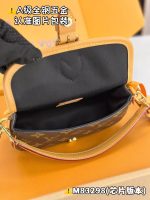 Louis Vuitton-Style Pochette Mini Bag – Monogram Canvas with Yellow Leather Trim & A-Grade Full-Metal Hardware - 图片 2