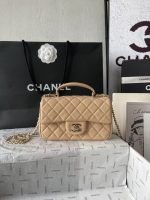 Chanel-Style Classic Flap Bag – Quilted Leather with Gold-Tone Chain & CC Log (4 Colors Available) - 图片 10