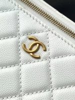 Chanel-Style Mini Box Bag – Quilted Caviar Leather with Gold-Tone Chain & CC Logo (6 Colors Available) - 图片 9