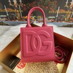 Dolce & Gabbana-Style Mini Square Tote Bag – Embossed DG Logo with Top Handle - 图片 7