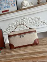 Loro Piana-Style Mini Box Bag – Premium Pebbled Leather, Iconic Lock Clasp, Designer Handbag with Detachable Strap in Multiple Colors - 图片 7