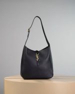 Saint Laurent-Style Tote Bag – Burgundy Quilted Leather with Metallic YSL Logo & Dual Handles – Designer-Inspired Work & Travel Bag for Women