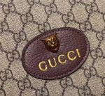 Gucci-Style GG Supreme Clutch Wallet – Beige Monogram Canvas with Gold-Tone Snake Head Charm, Oval Logo Badge & Zip Closure - 图片 7