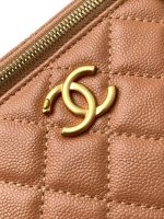 Chanel-Style Mini Box Bag – Quilted Caviar Leather with Gold-Tone Chain & CC Logo (6 Colors Available) - 图片 10