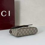 Gucci-Style Ophidia Mini Crossbody Bag – Beige GG Monogram Canvas with Red & Green Web Stripe, Gold-Tone Double G Buckle & Adjustable Strap - 图片 5