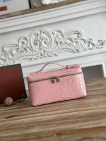 Loro Piana-Style Mini Box Bag – Premium Pebbled Leather, Iconic Lock Clasp, Designer Handbag with Detachable Strap in Multiple Colors - 图片 5