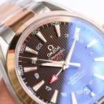 Omega Seamaster Aqua Terra GMT – Brown Sunburst Dial with Two-Tone Stainless Steel & Rose Gold Bracelet - 图片 4