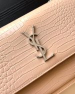 Saint Laurent-Style Tote Bag – Burgundy Quilted Leather with Metallic YSL Logo & Dual Handles – Designer-Inspired Work & Travel Bag for Women - 图片 9