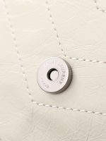 Saint Laurent-Style Tote Bag – Burgundy Quilted Leather with Metallic YSL Logo & Dual Handles – Designer-Inspired Work & Travel Bag for Women - 图片 10