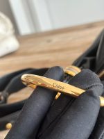 Celine-Style Hobo Bag – Iconic Gold Ring Handle, Soft Leather, Designer Shoulder Bag with Detachable Strap - 图片 9