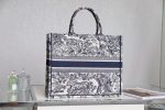 Dior Book Tote Bag – Toile de Jouy Print, Structured Canvas, Iconic Dior Design, Designer Tote with Top Handles - 图片 8