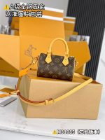 Louis Vuitton-Style Speedy Mini Bag – Monogram Canvas with Yellow Leather Trim & A-Grade Full-Metal Hardware (Chip Version M81085) - 图片 2