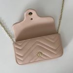 Gucci-Style Marmont Mini Shoulder Bag – Caramel Quilted Leather with Silver-Tone Double G Buckle & Chain Strap - 图片 4