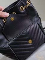 Saint Laurent-Style Tote Bag – Burgundy Quilted Leather with Metallic YSL Logo & Dual Handles – Designer-Inspired Work & Travel Bag for Women - 图片 8