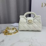 Dior Lady Dior Mini Bag – Quilted Leather, Gold-Tone Hardware, CD Clasp, Designer Tote with Removable Chain Strap - 图片 8